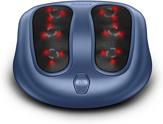 Nekteck Foot Massager with Heat, Shiatsu Foot Massager for Neuropathy, Plantar Fasciitis, Electric Heated Foot Massage Machine for Pain Relief and Circulation, Gifts for Man Woman Her Him Birthday - Bloomnest