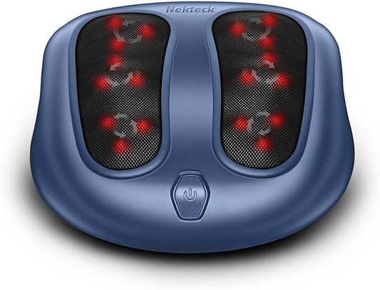 Nekteck Foot Massager with Heat, Shiatsu Foot Massager for Neuropathy, Plantar Fasciitis, Electric Heated Foot Massage Machine for Pain Relief and Circulation, Gifts for Man Woman Her Him Birthday - Bloomnest