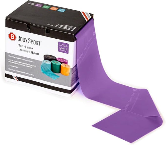 Body Sport Exercise Band, 25 yd. x 4 in. Roll - Home & Gym Fitness Equipment for Stretching, Strength Training & Physical Therapy - Bloomnest