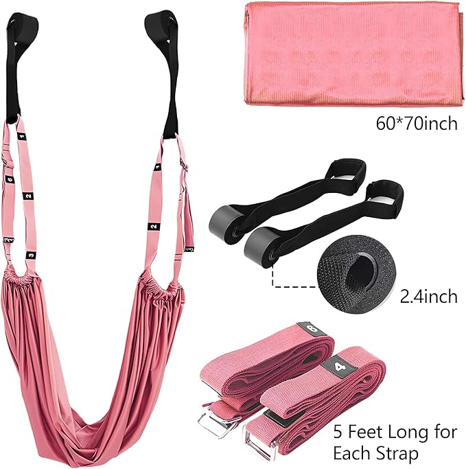 Leg Stretcher Strap, Stretching Equipment with Door Anchor Flexibility Trainer Backbend Assist for Dance Aerial Yoga Ballet Leg Stretching Exercise - Bloomnest