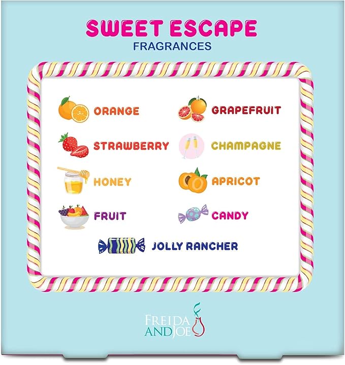 Sweet Escape Candy Fruity Juicy Sweet Treat Bomb Bath Fizzers Bath Bomb Gift Set for Women - 9 Large Bath Bombs Aromatherapy Luscious Fragrance Bath Gift Set - Bloomnest