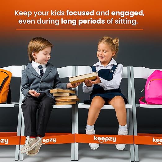 4 Pack Chair Bands, Anti Slip Chair Bands for Kids with Fidgety Feet, ADHD Chair Bands for Classroom, Desk Bands for Student Desks, Sensory Chair Rubber Bands - Bloomnest