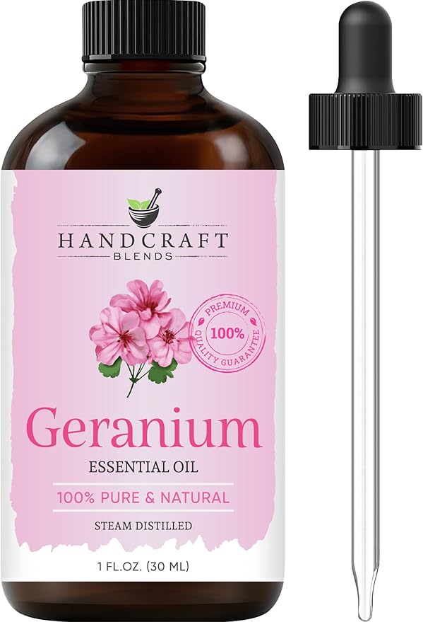 Handcraft Blends Geranium Essential Oil – 1 Fl Oz – 100% Pure and Natural – Premium Grade Essential Oil for Diffuser and Aromatherapy, Skin, Massage, Candle and Soap Making Fragrance - Bloomnest