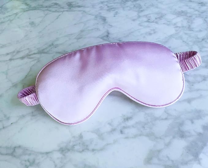 Silk Eye Mask for Sleeping - Satin Eye Cover with Silk Storage Bag Purple - Bloomnest