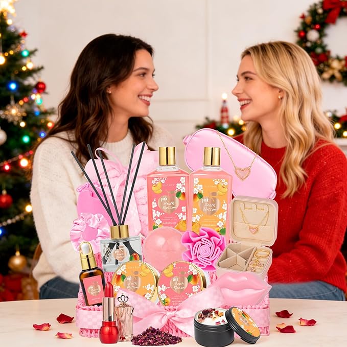 Valentines Day Gifts for Women Gift - 23-Piece Luxury Spa Gift Baskets for Women, Bath and Body Gift Basket for Her, Spa Kit | Perfect for Holiday, Christmas, Birthday, Mothers Day Gifts for Mom