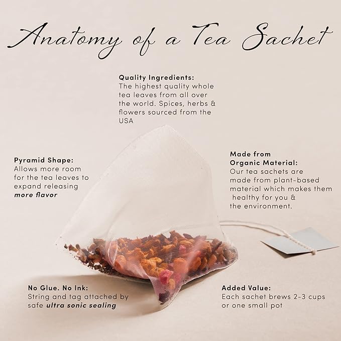 Raspberry Oolong Tea by La Tea Dah, Premium Raspberry Tea Bags Made with Oolong Tea Leaves, Apple Bits, Cranberry Bits, Hibiscus, & Natural Raspberry Flavor, Fruity Tea (12 Sachets)