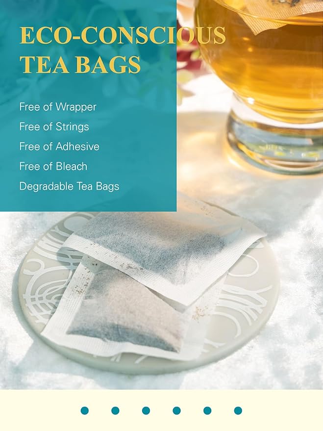 GLDNT Organic White Tea Bags, Natural Premium Organic White Tea, Mellow & Delicate Taste, Caffeinated, 100 Count - Bloomnest
