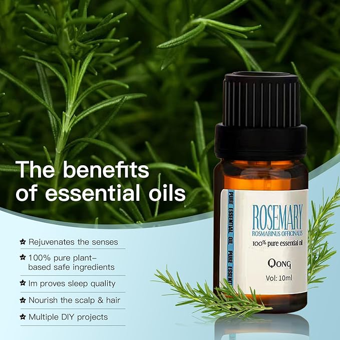 Rosemary Essential Oil Blend, Rosemary Oil, Can be Used for, Hair, Skin, Nails, Aromatherapy Oil& Diffuser Essential Oils- 10ML - Bloomnest