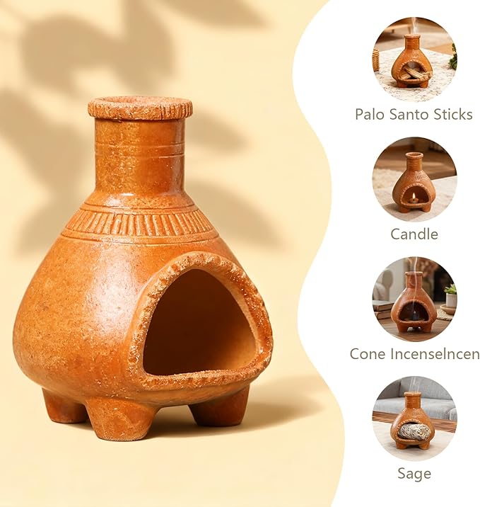 YYW Palo Santo Holder - Ceramic Incense Burner for Wood Sticks, Sage, Ash & Cones - Handcrafted Meditation Gift - Bloomnest