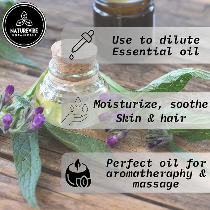 Naturevibe Botanicals Comfrey Oil 32 Ounces | 100% Pure and Natural | Great for Skin Care and Hair Care - Bloomnest