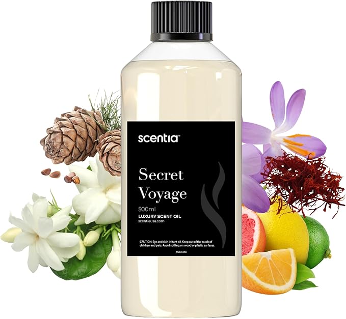 Scentia Hotel Diffuser Oil Inspired by The Baccarat Hotel Scent - 500 mL 16.9 fl oz - Fragrance Oil Blend for HVAC,Ultrasonic & Cold Diffusers-Secret Voyage Scentia