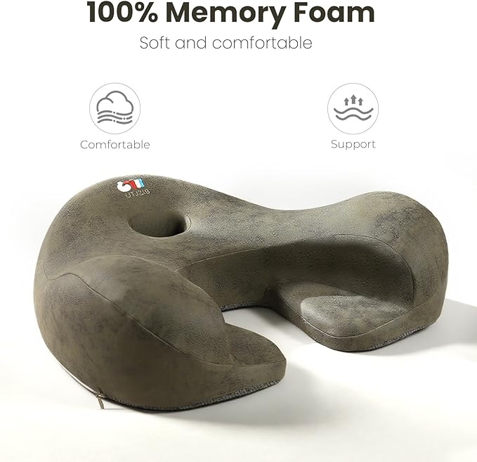 Meditation Cushion & Floor Pillow Seat - Ergonomic Comfortable Memory Foam Set Relieves Numbness Tailbone & Hip Pain from Long Sitting, idea for Reading, Yoga. - Bloomnest