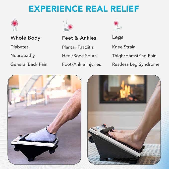 MedMassager Foot Massager Plus | Deep Tissue Massage Therapy, at-Home Massager, Dual Speed, Portable & Compact, Fast Relief from Neuropathy, Improves Blood Circulation MMF07
