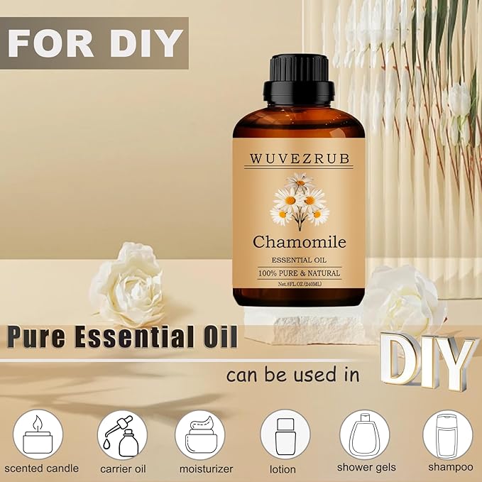Chamomile Essential Oil -, 240ML Pure and Natural for Aromatherapy Diffuser - 8 Fl Oz - Bloomnest