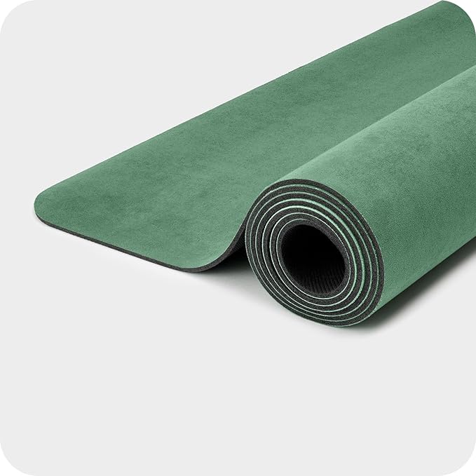WeGym Yoga Mat, 4mm Cushioned Exercise Mat for Yoga, Pilates, Home Workouts - Anti Slip Polyurethane Suede Yoga Mat with Carrying Strap