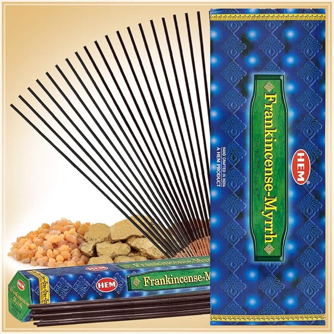 Frankincense and Myrrh Incense Sticks and Incense Stick Holder Bundle Insence Insense Hem Incense Sticks… TRUMIRI