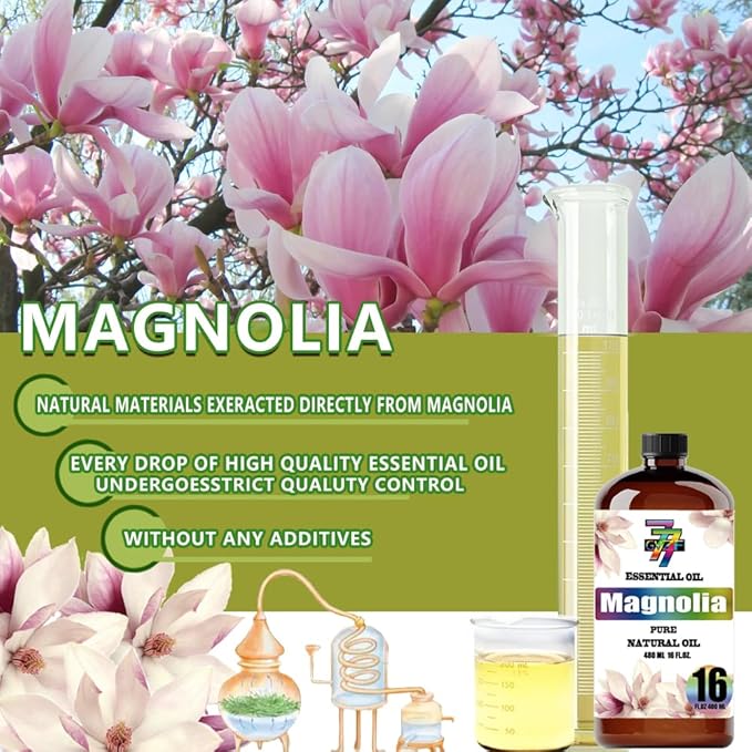 Magnolia Essential Oil (16 oz / 480 ml) – Magnolia Oils for diffusers, humidifiers, Home Baths, Cleaning Products, Yoga, DIY Soaps and DIY Scented Candles - Bloomnest