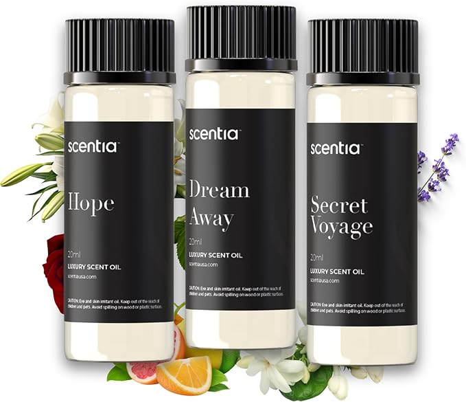 Perfume-Inspired Essential Oil Set – 3×20ml Diffuser Oils with Floral & Woody Notes | Designer Fragrance Blends for Home, Spa & Aromatherapy - Thanksgiving & Holiday Gift - Bloomnest