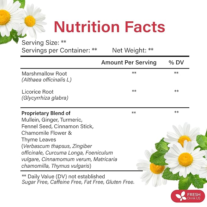Premium Happy Throat Herbal Tea – 135 Bags Of Supper Tea Blend: Marshmallow Root, Slippery Elm & Ginger – Dry & Sore Throat Relief – Caffeine-Free, No Honey, No Citrus – No Sugar - Bloomnest