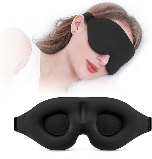 YIVIEW Sleep Mask for Side Sleeper, Complete Light Blocking 3D Sleeping Eye Mask, Soft Breathable Eye Cover for Women Men, Relaxing Zero Pressure Night Blindfold - Bloomnest