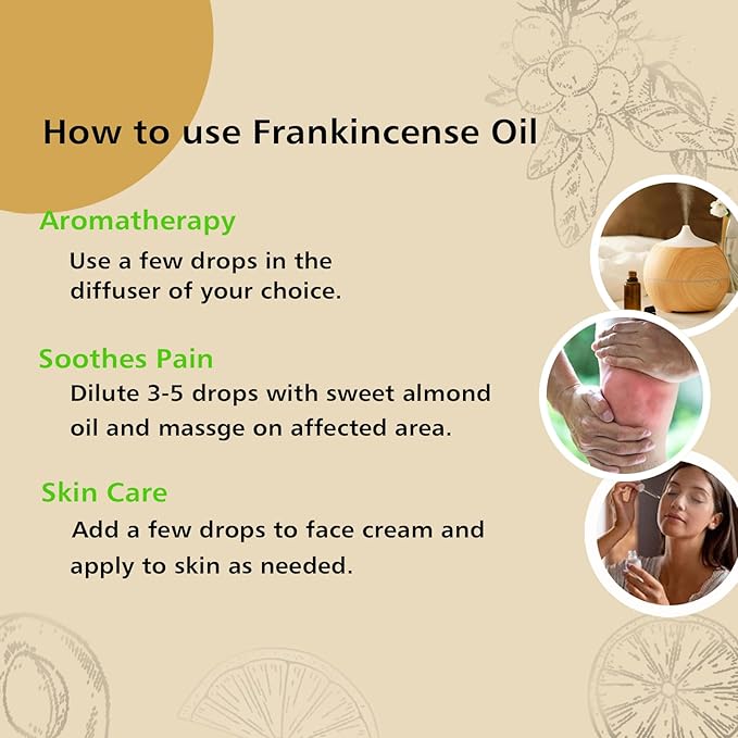 Frankincense and Myrrh Essential Oil, 100% Pure Undiluted Essential Oil for Skin, Hair, Aromatherapy - 1 oz (Pack of 2) - Bloomnest
