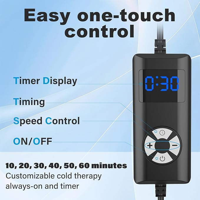 Ice Machine for Shoulder After Surgery, Shoulder Rotator Cuff Cold Therapy Machine Compression Pad Cryotherapy Machine for Post-Surgery Care, Ice Therapy System for Knee, Elbow, Joint (6-Quart) - Bloomnest