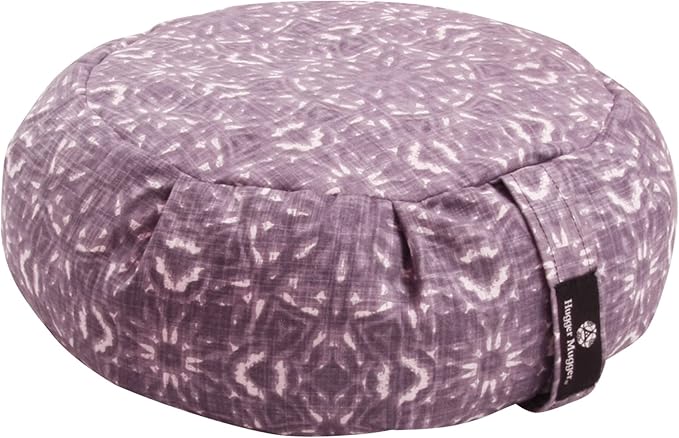 Hugger Mugger Zafu Meditation Cushion - Support in Cross-Legged Sitting, Buckwheat Filled, Durable Fabric, Convenient Handle, Handmade in USA - Bloomnest