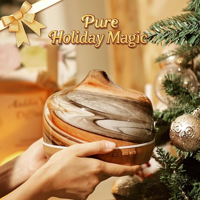 Porseme 500ml Glass Essential Oil Diffuser Aromatherapy Ultrasonic Cool Mist Humidifier 15-21 Running Hours Waterless Auto-Off Air Diffusers for Sleeping,Yoga,Office Working,Spa and Rest (Deep Desert) - Bloomnest