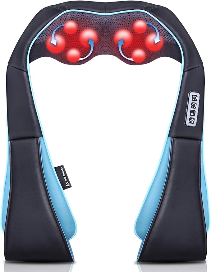 Mo Cuishle Shiatsu Neck and Shoulder Massager with Heat – Deep Kneading Massage for Relaxation – Ideal for Christmas, Mother's Day, Father's Day, Gifts for Men, Women, Mom and Dad - Bloomnest