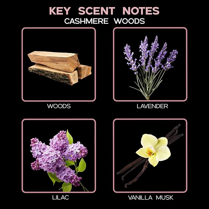 LOVSPA Cashmere Woods Diffuser Oil - Fall Essential Oils for Diffuser Refill & Air Freshener Room Spray - Long-Lasting & Natural Home Fragrance, Scented Oil for Diffusers, USA Made, 4oz - Bloomnest