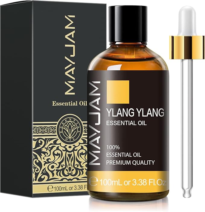Ylang Ylang Essential Oil, MAYJAM 3.38FL.OZ Premium Quality Essential Oils for Diffusers for Home, 100ML Ylang Ylang Oil Scented Oil, Great for DIY Soap Candle Making - Bloomnest