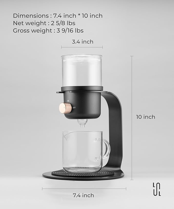 Glass Tea Pot with Infusers for Loose Tea and Drip Coffee Pour Over, Semi Automatic Tea Set with Magnetic Clear Teapot, White - Bloomnest
