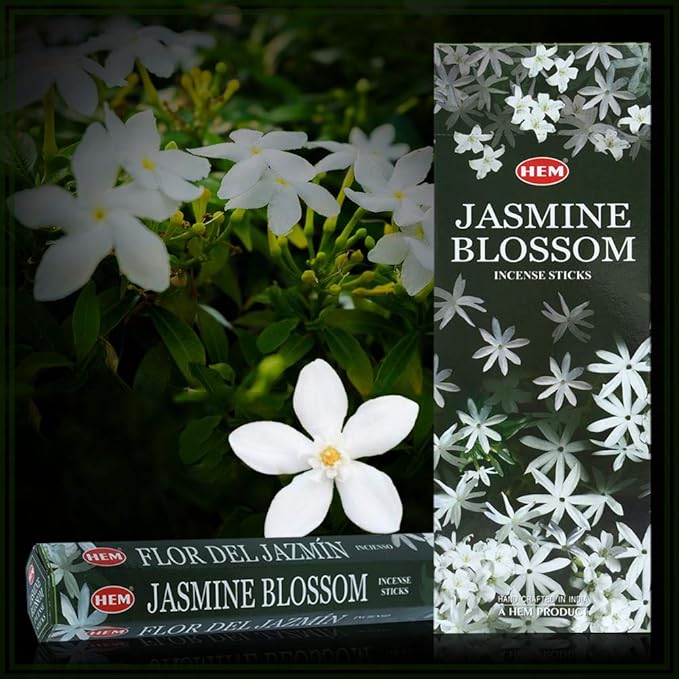 Jasmine Blossom Incense Sticks and Incense Stick Holder Bundle Insence Insense Hem Incense Sticks