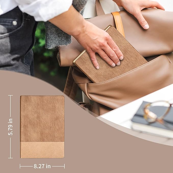 Lined Journal Notebook for Work College Ruled Note Book 5.79"x8.27" A5 PU Leather Daily Journaling 216 Pages for Women Men Writing Home School Supplies Business (RoseGold) - Bloomnest