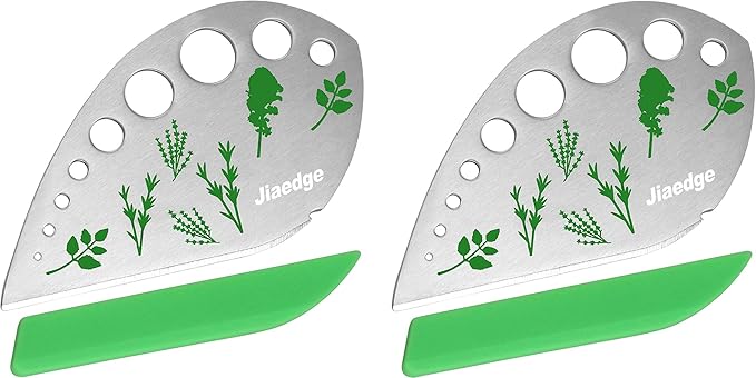 Herb Stripper 9 Holes, 2 Pcs Herbs Destemmer, Stainless Steel Kitchen Gadgets, Vegetable Leaf Stripping Tool, Stem Remover, Looseleaf Trimmer, Greens Separator, Rose Thorn Scraper, Herbalist Supplies - Bloomnest