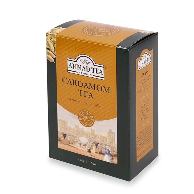 Ahmad Tea Black Tea, Cardamom Loose Leaf, 454g - Caffeinated & Sugar-Free - Bloomnest