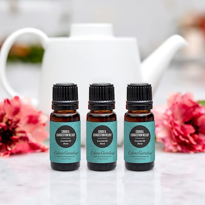 Edens Garden Cough & Congestion Relief Essential Oil Blend- 100% Pure Premium Grade, Undiluted, Natural, Therapeutic, Aromatherapy, The Best for Skin, Humidifiers, Candle 30 ml (1 fl oz) - Bloomnest