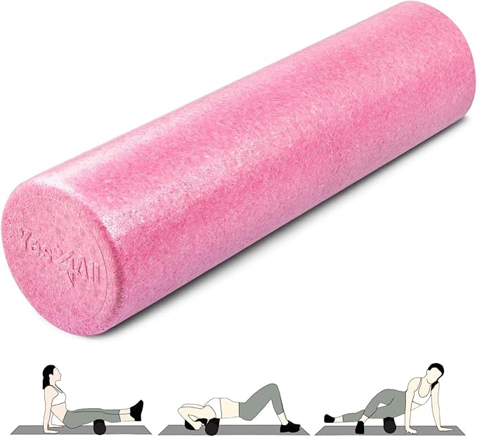 Yes4All High-Density EPP Round Back Roller Foam, Exercise Foam Roller for Yoga, Pilates & Stretching - 12, 18, 24, 36 inch - Bloomnest