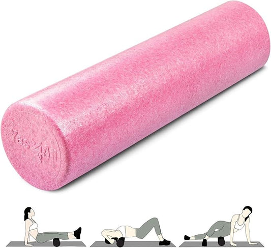 Yes4All High-Density EPP Round Back Roller Foam, Exercise Foam Roller for Yoga, Pilates & Stretching - 12, 18, 24, 36 inch - Bloomnest