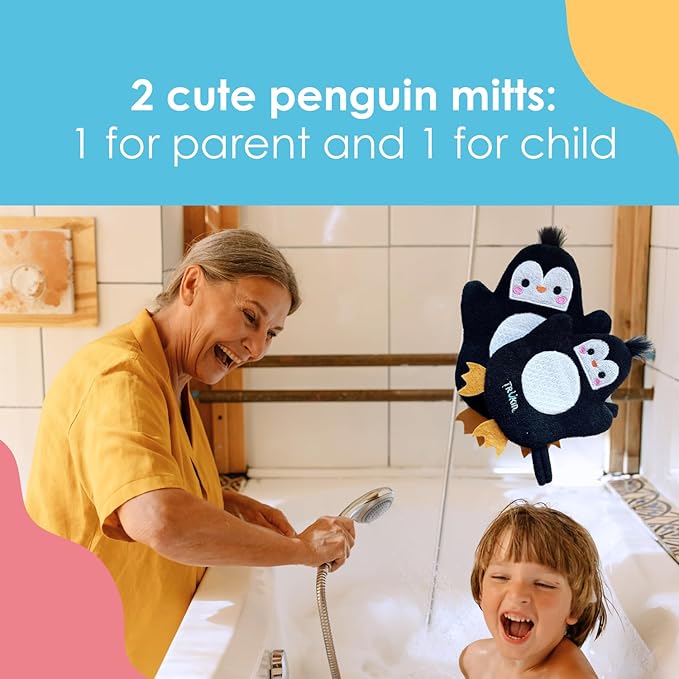 TruKid Vanilla Bubble Podz & BubbleGlove Set – Includes Bubble Bath Pods and 2 Wash Gloves for Parent and Child - Bloomnest