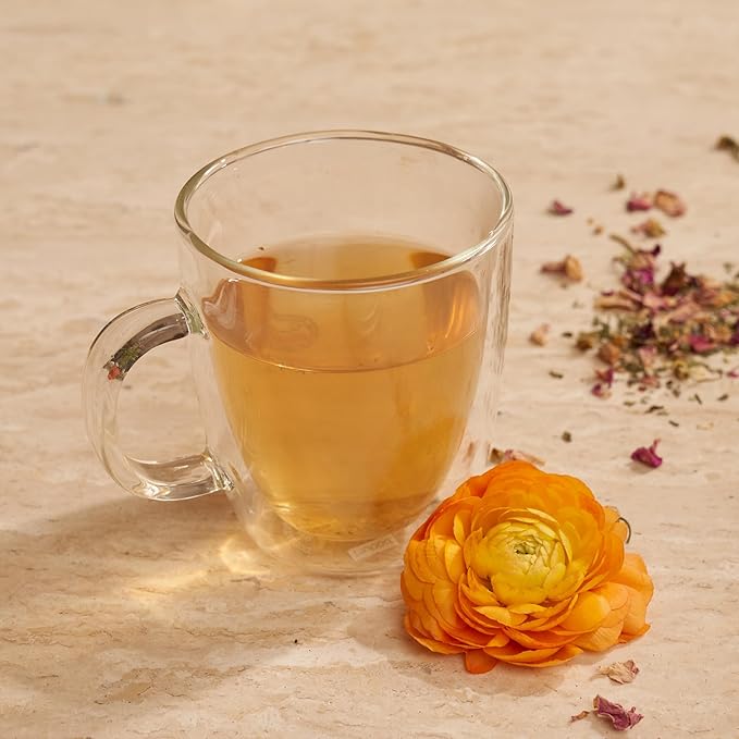 Divya's Calming Peace of Mind Tea, Ayurvedic Herbal Tea with Chamomile, Passion Flower, Lavender, Calming Herbs to Unwind & Relax, Caffeine Free, Organic, Non-GMO, Ayurvedic, Loose Leaf Tea - Bloomnest
