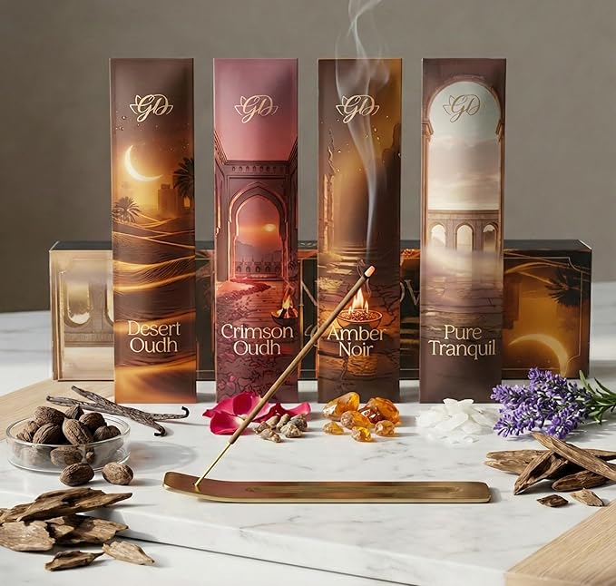 Premium Guruji Divinity Sacred Nights Incense Gift Set | Hand-Rolled Masala Incense for Meditation, Yoga & Home Fragrance Guruji+Divinity