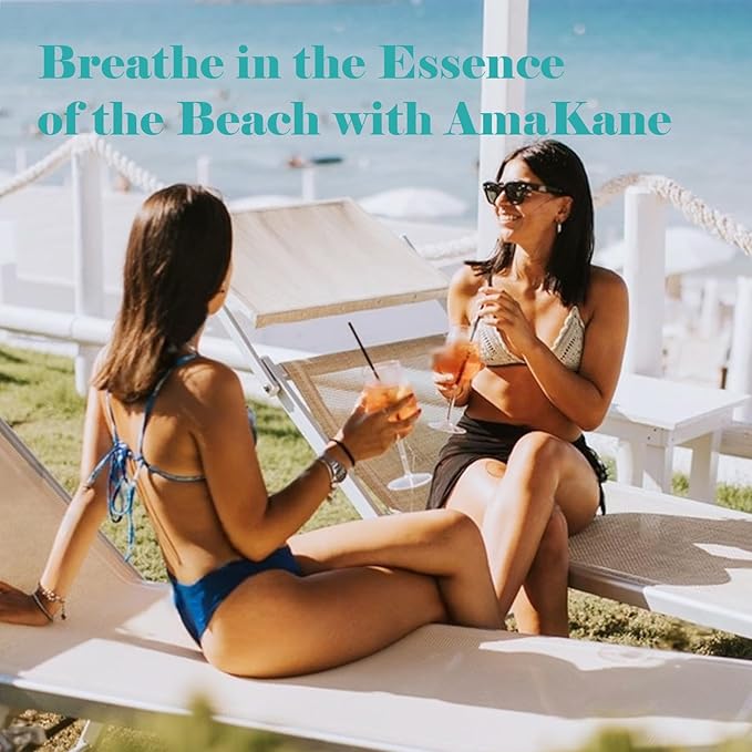 AmaKane Fragrance Oils, Beach Fragrance Oil for Candle Making, Soap Making Scents, Summer Essential Oils for Diffusers for Home 6x10 ml, Beach Linen, Salty Sea, Sunset Glow and More - Bloomnest