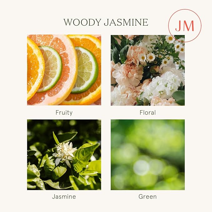 LA JOLIE MUSE Woody Jasmine Candles for Home Scented, Luxury Candles Gifts for Women, Mother's Day Gift, Natural Soy Wax, 75 Hours 10 OZ - Bloomnest