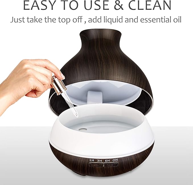 BZseed Aromatherapy Essential Oil Diffusers,2 PCS 550ml High Mist Output Humidifiers for Large Room, Home, Waterless Auto-Off, 7 Color LED Lights Cool Mist Humidifier Ultrasonic Diffusers - Bloomnest