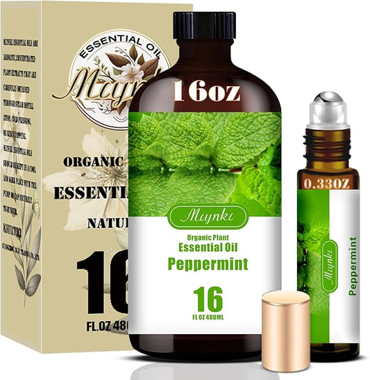Peppermint Essential Oil-Peppermint Fragrance Oil 16.33oz (490ml)-100% Pure Natural Scent for Diffusers, Candles, Soap Making & Aromatherapy-Relaxing Home & Gift Essential Oil for Bath, Massage - Bloomnest