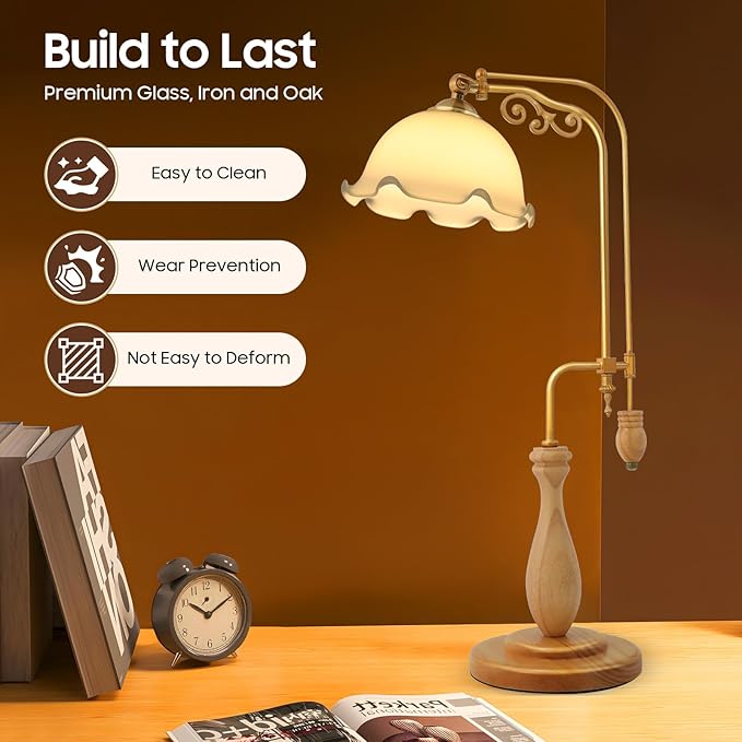 Flower Bedside Lamp Modern Table Reading Lamps Decorative Nightstand Desk Light with Flower Shaped Lampshade for Bedroom Dresser Home Decor - Bloomnest