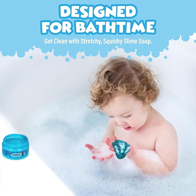 Tub Works Cosmic Bath Slime Soap Bath Toy, 6 Pack | Stretchy, Squishy Slime Soap for Kids Bath | Fresh, Fruity Scents | Nontoxic | Sensory Fun Kids & Toddler Bath Toys - Bloomnest