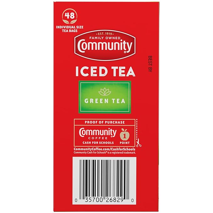 Community Coffee Green Tea Bags, Individual Size, 48 Count (Pack of 1) - Bloomnest