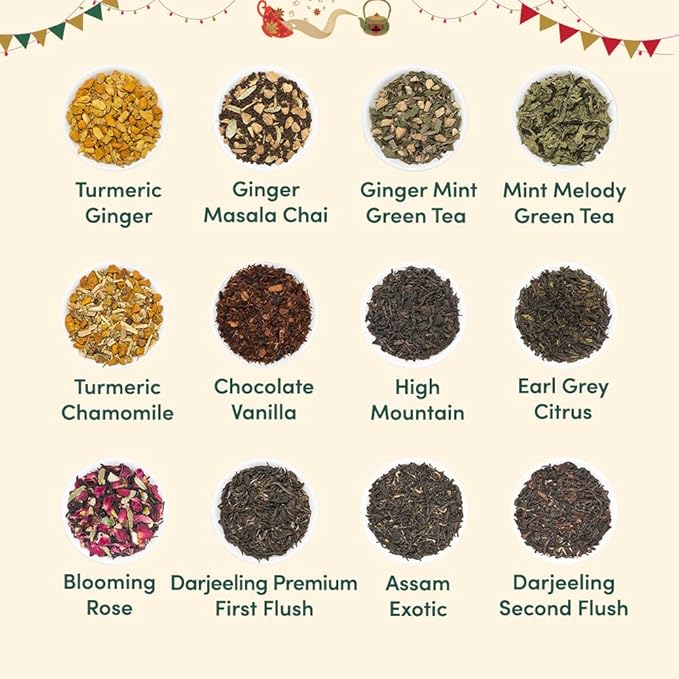 VAHDAM, Advent Calendar 2026 (500g/17.63oz) 24 Unique Loose Leaf Tea - Exclusive Holiday Tea Gift Sets | Christmas Advent Calendar 2026 for Adults | Advent Calendar 2026 Adult Women & Men - Bloomnest